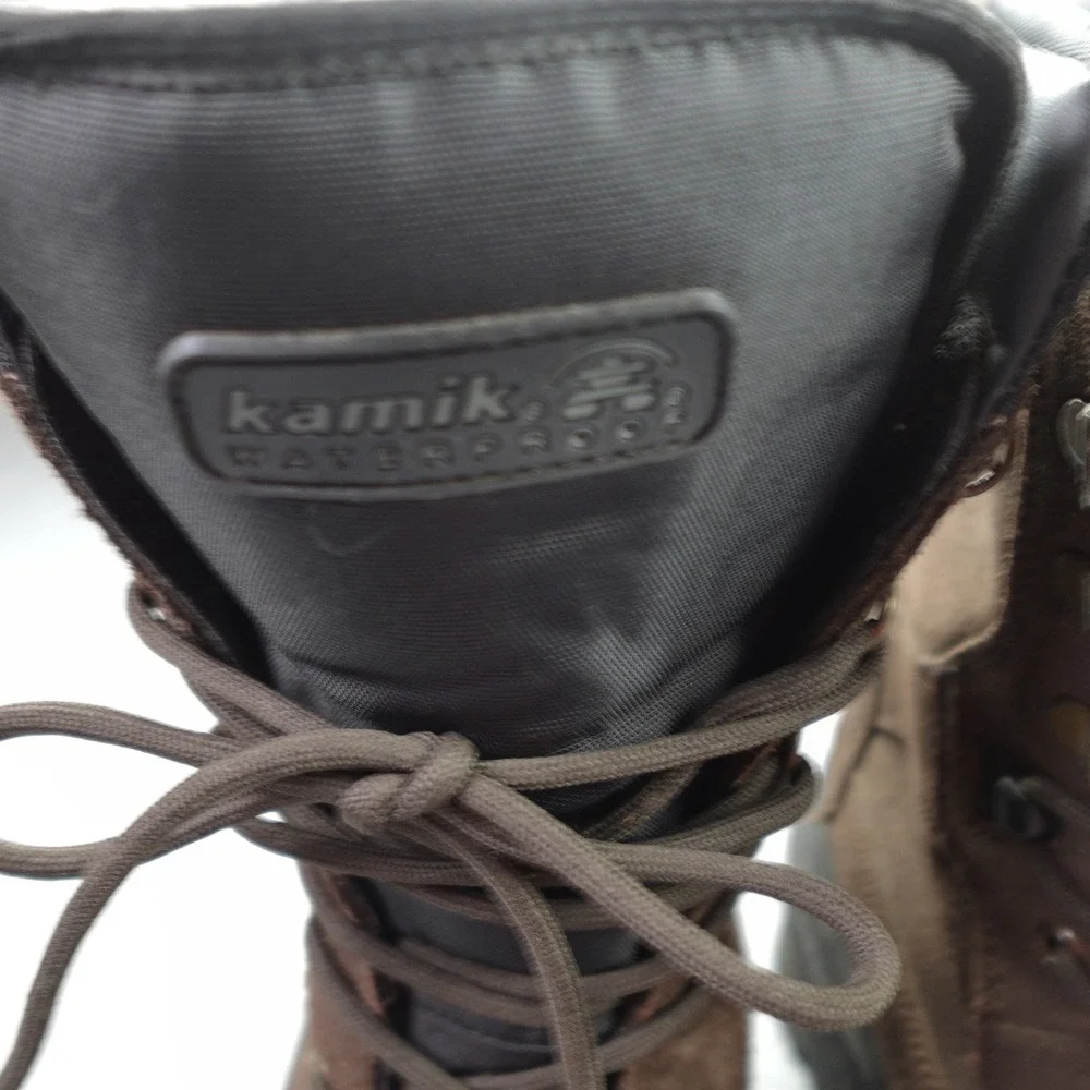 Kamik Nationwide Boots Mens 12 Brown Suede Waterproof Snow Pac 200g Thinsulate